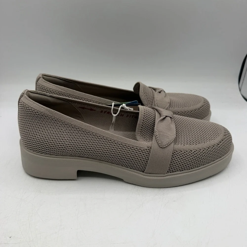 Skechers Cleo Taylor Desire Loafers Womens Sz 10 Taupe Tan Slip On Shoes 159029